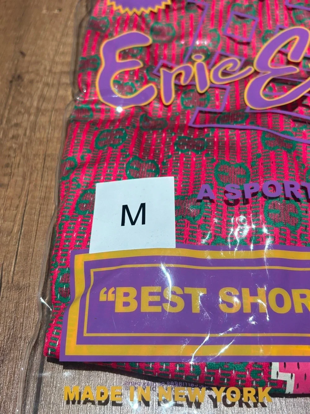 Eric Emanuel EE x Gucci Collab Red and Green Mesh Shorts Brand New